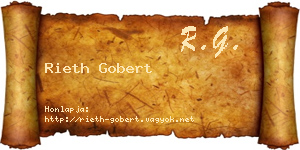 Rieth Gobert névjegykártya